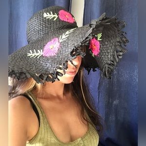 Betsy Johnson paper straw hat